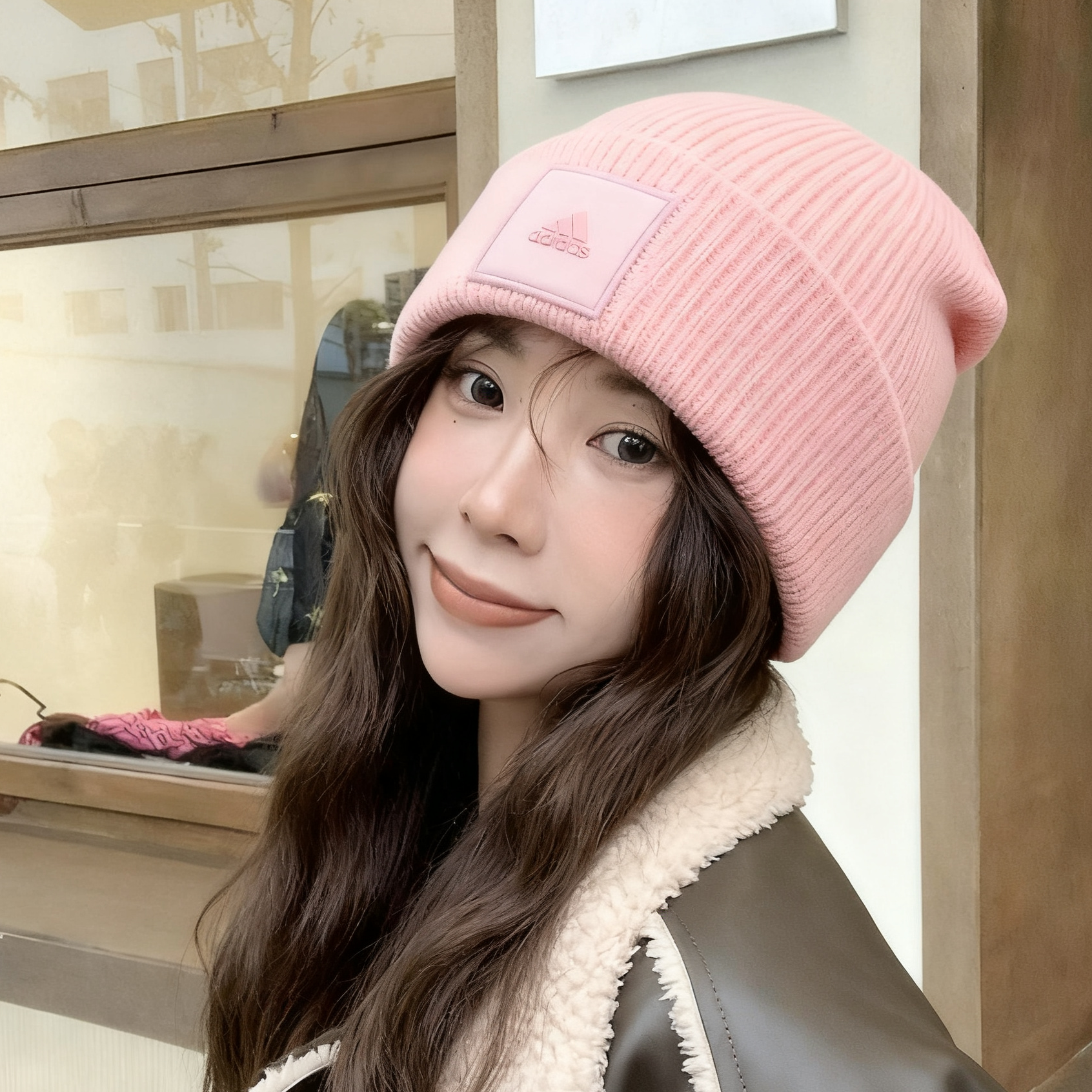 Adidas阿迪达斯冷帽男女跑步户外登山滑雪运动针织毛钱帽子IY5254