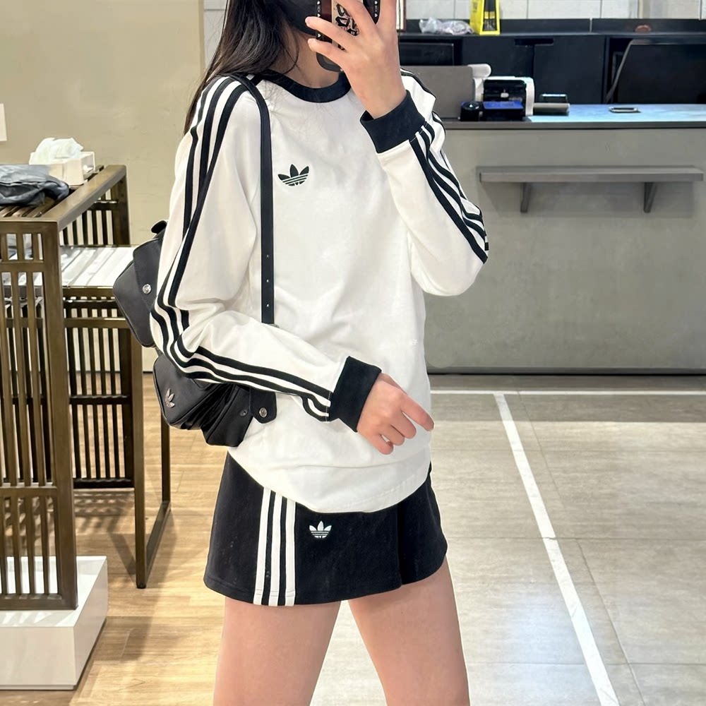 adidas三叶草男女长袖T恤百搭