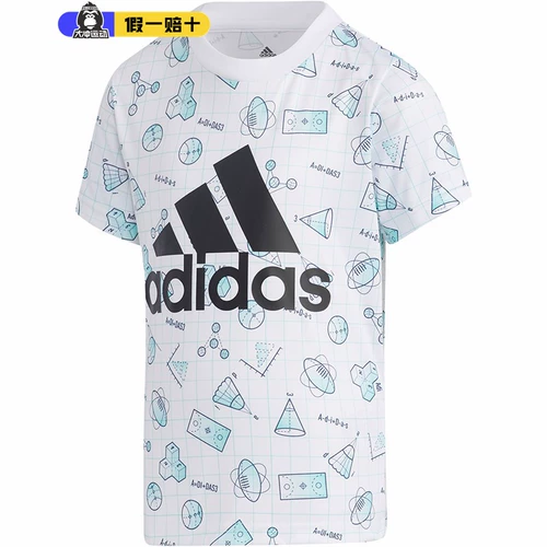 Adidas, летняя футбольная спортивная футболка с круглым воротником, короткий рукав