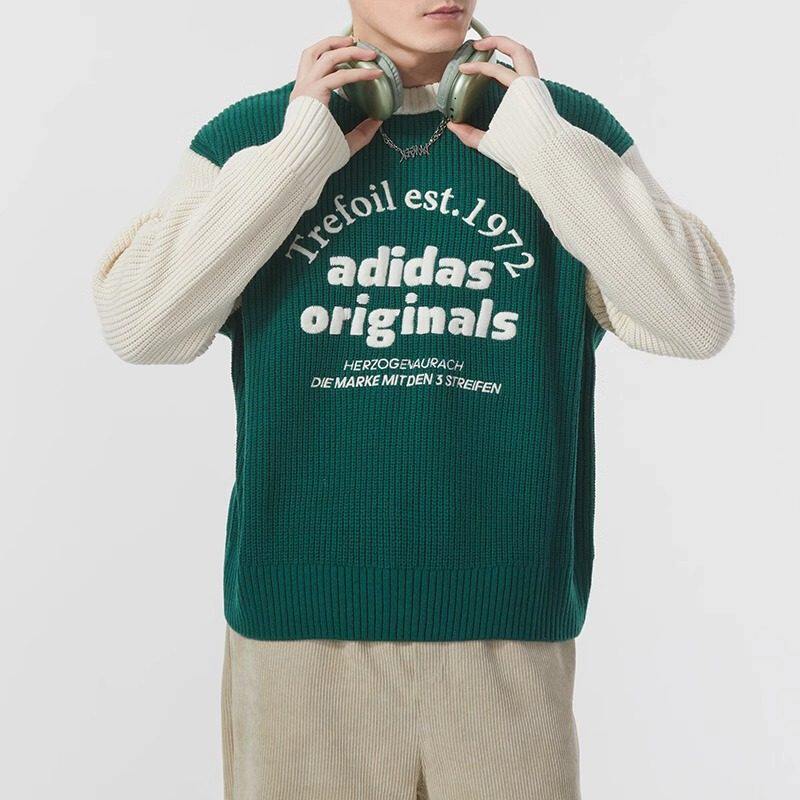 正品Adidas/阿迪达斯男女春季新款宽松休闲运动针织套头衫IW6288