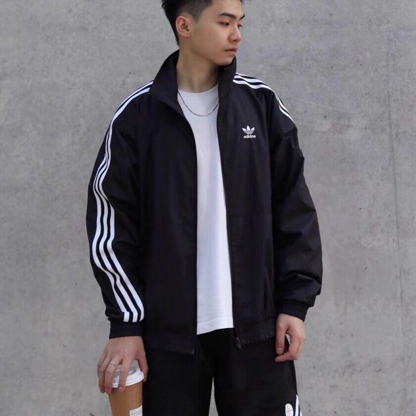阿迪达斯男女立领防风运动夹克