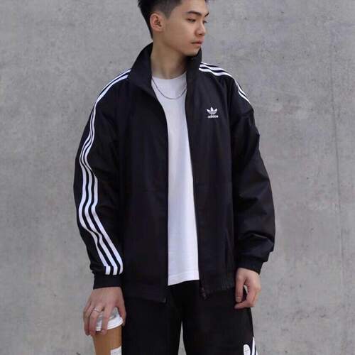 阿迪达斯男女立领防风运动夹克