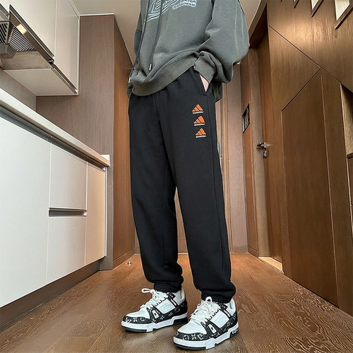 Adidas长裤新款宽松束脚运动卫裤