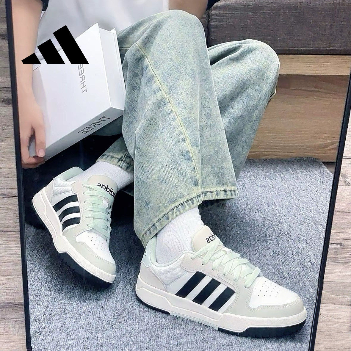 adidas/阿迪达斯正品男女款低帮耐磨板鞋ins潮鞋港风百搭运动复古