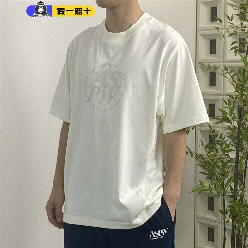 阿迪达斯2025新款ASPW运动T恤男