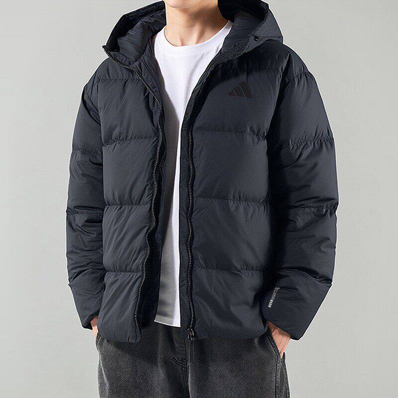 Adidas阿迪达斯羽绒服男士冬季新款连帽运动上衣保暖防风外套加厚