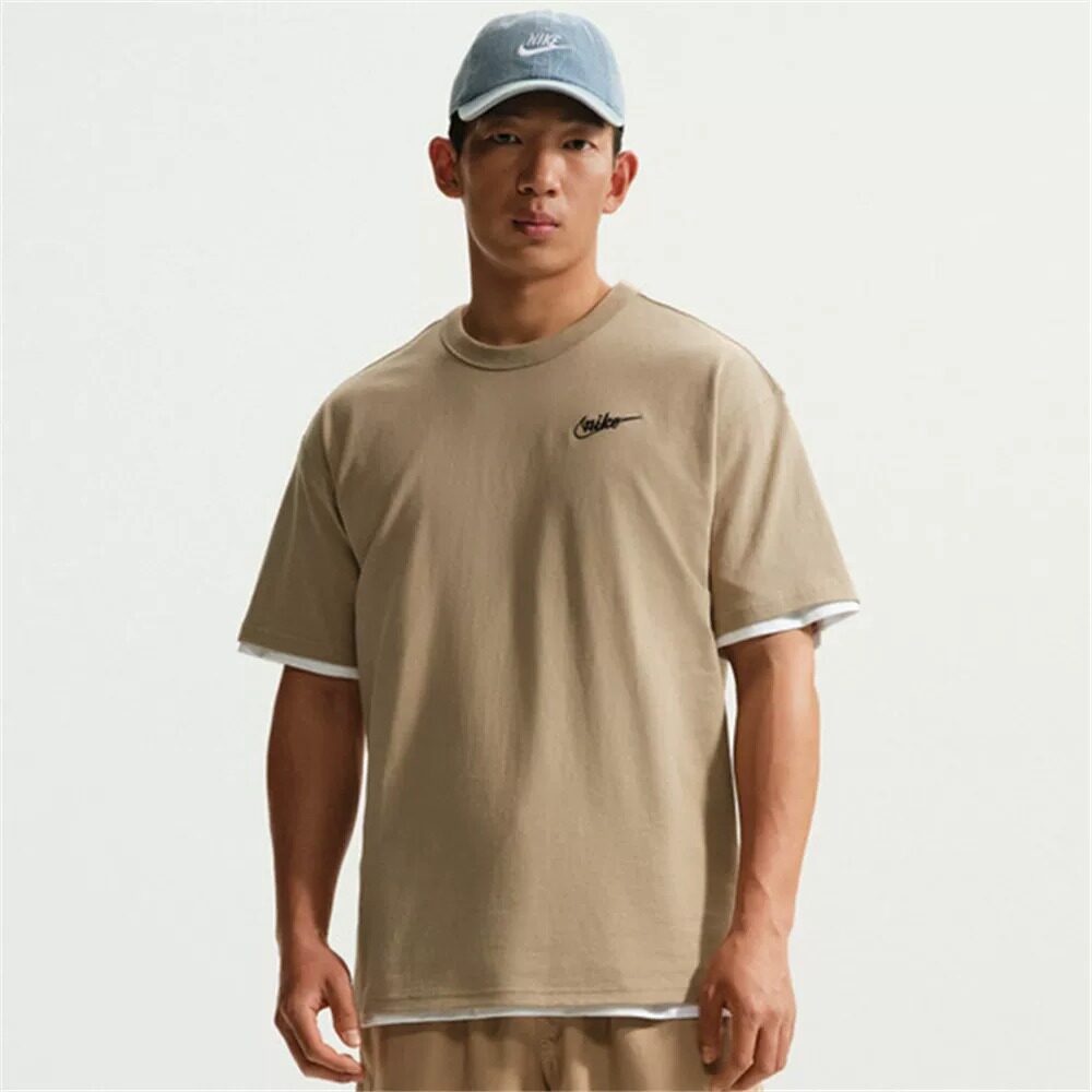 NIKE/耐克男2026夏新款户外运动短袖刺绣小标透气舒适休闲半袖T恤