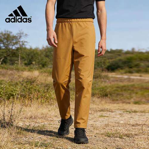阿迪达斯正品裤子男2025新款adidas运动复古梭织舒适休闲裤JZ8407