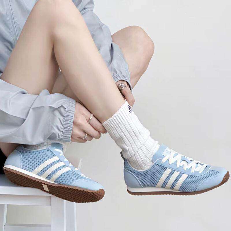 正品Adidas阿迪达斯女鞋网面薄底德训鞋休闲低帮阿甘鞋轻便板鞋