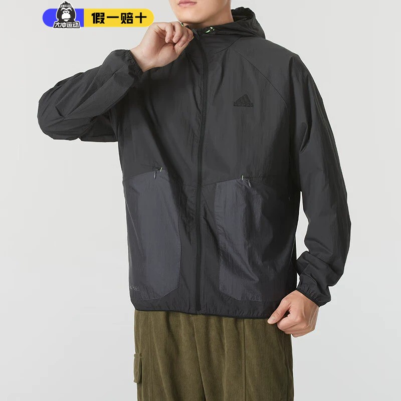 阿迪达斯外套男上衣连帽夹