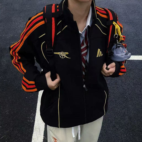 阿迪达斯男秋季训练足球立领外套