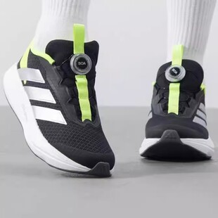 Adidas阿迪达斯正品2026新款男女大童鞋BOA旋转纽扣跑步鞋 JI1694