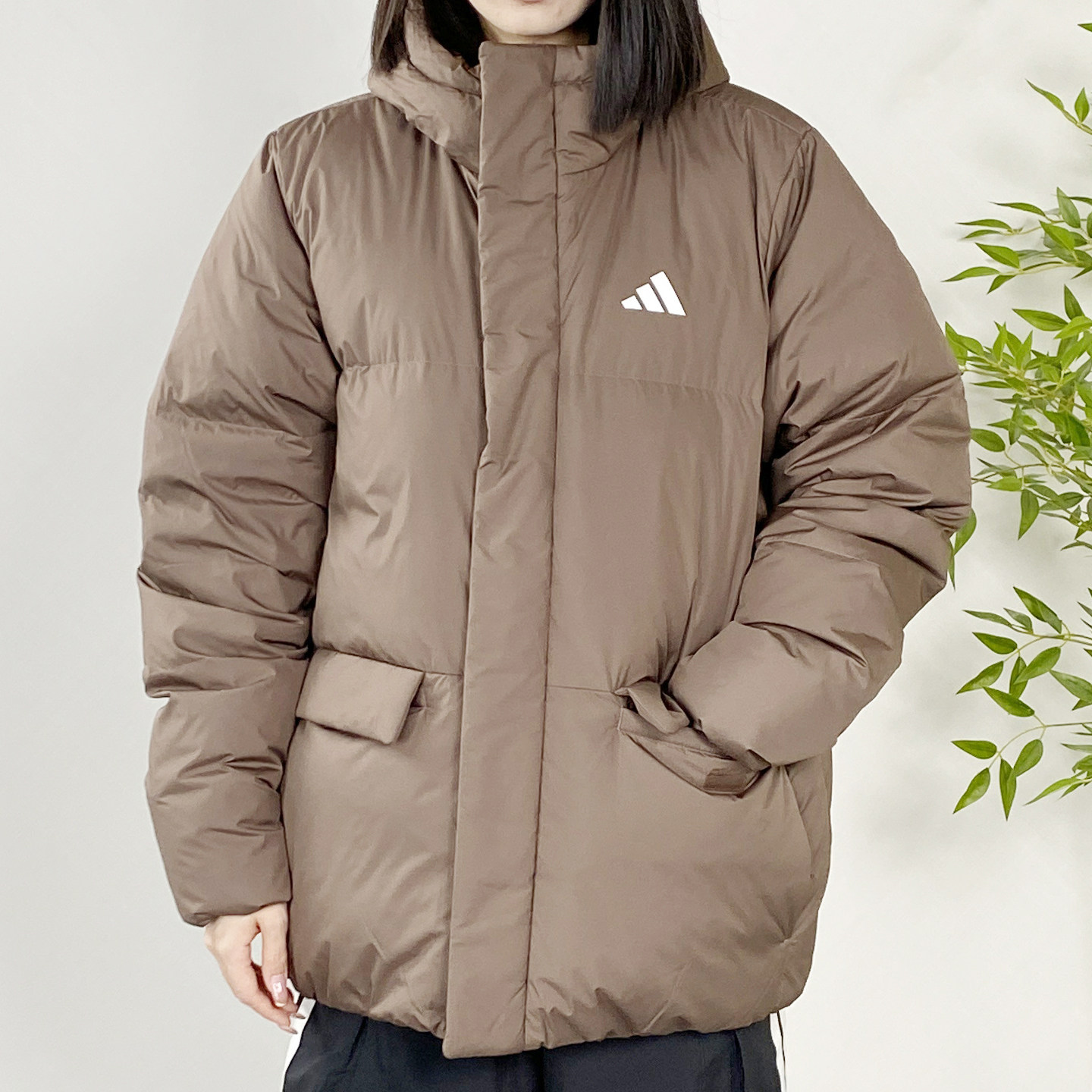 阿迪达斯正品冬季新款休闲百搭保暖羽绒服童装宽松连帽羽绒KG5510