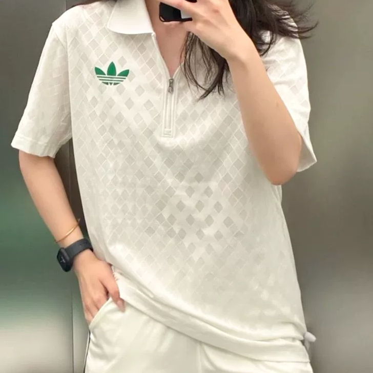 男女款夏新款绿色运动Polo领短袖