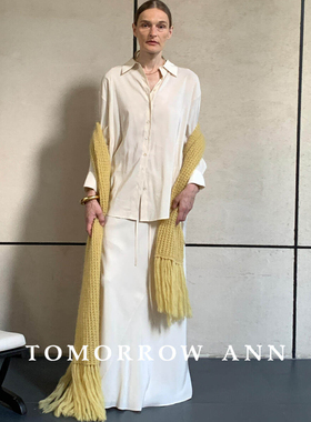 TOMORROW ANN 早秋上新莫代尔丝滑垂感亲肤衬衫11669
