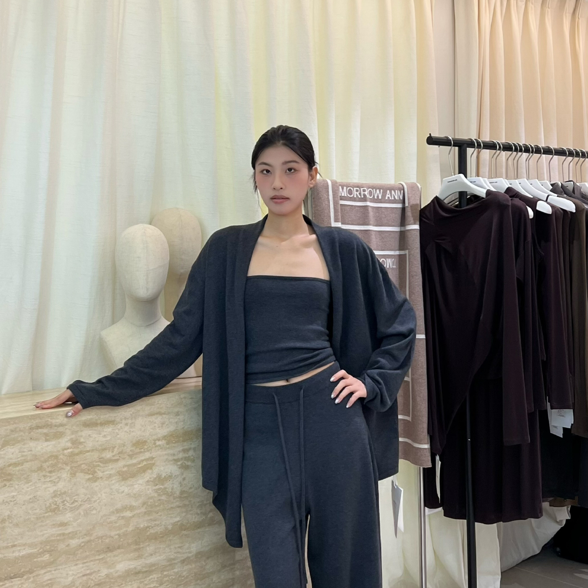 TOMORROWANN羊毛阔腿休闲裤