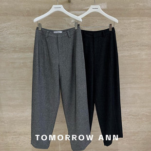 TOMORROW ANN 早秋上新气质高级感休闲直筒小脚西裤11786