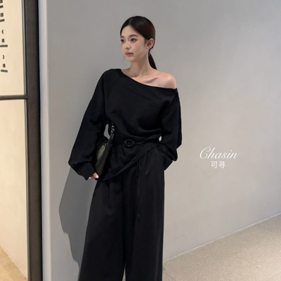 春季上新设计感气质露肩小衫