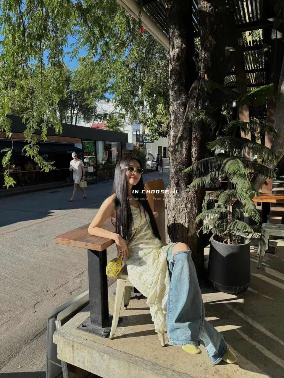 度假风荷叶边气质长裙