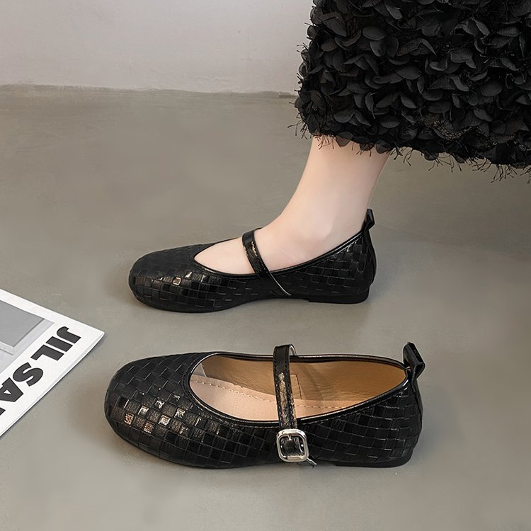 法式银色单鞋女款2025新款夏季平底绝美不累脚配裙子玛丽珍女鞋子