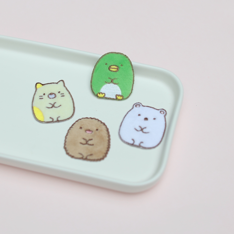 BF04熨烫款，日本卡通角落生物毛绒刺绣布贴补洞补丁珑骧包DIY贴