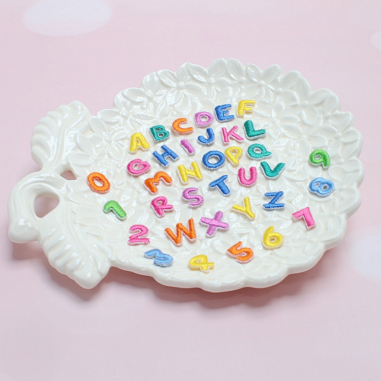 日韩流行超迷你字母布贴