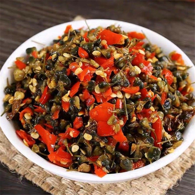 2斤韭菜花1000g袋装云南曲靖特产朗玉博酸辣韭菜花酱干巴菌韭菜花