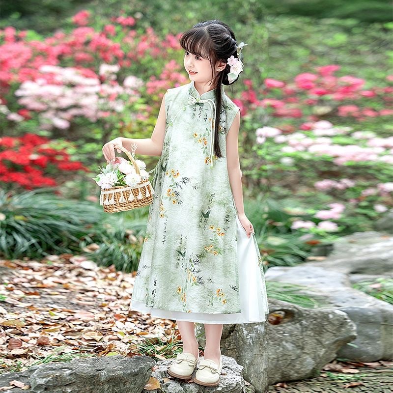 女童旗袍连衣裙2025夏季新款