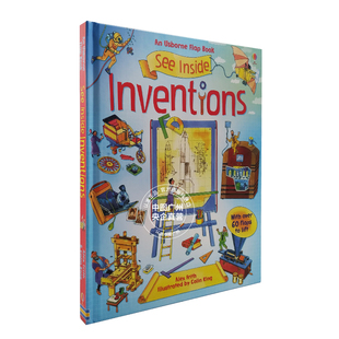 Usborne 原著英語書籍 純全英文版 發明 Inventions 正版 科普科學知識 Inside 英文原版 進口繪本 立體早教翻翻書 See 看里面系列