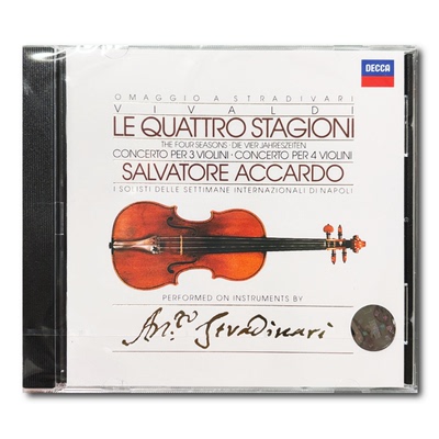 【原装进口】维瓦尔第:名琴四季 小提琴协奏曲 阿卡多 古典CD唱片