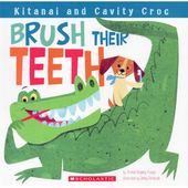 Brush 儿童好习惯养成Kitanai 学乐 Healthy 纸折 绘本 Their 鳄鱼 英文原版 9789810950194 狗狗和牙齿有虫洞 Teeth Habits