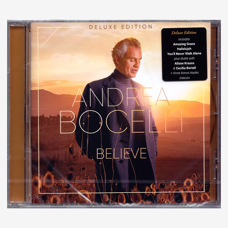 【原装进口】Andrea Bocelli 安德烈波切利 Believe 豪华版CD唱片