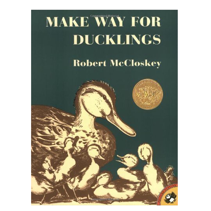 现货 让路给小鸭子 英文原版 情商培养绘本 Make Way for Ducklings 凯迪克金奖 汪培珽书单 铅笔画风格 3-7岁 进口英语书籍