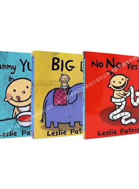 英文原版 脏小毛孩系列 低幼英语启蒙纸板书 宝宝生活好习惯养成 Leslie Patricelli 亲子互动 Big little NO Yes Yummy YUCKY正版