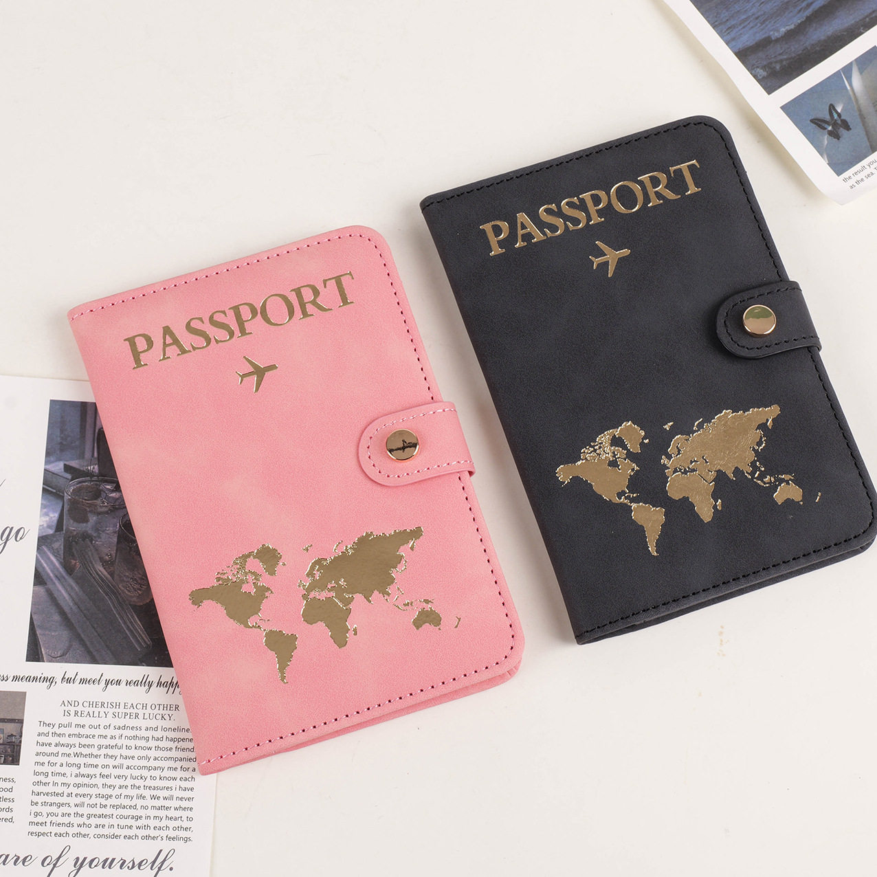 旅行多功能护照夹证件收纳包机票登机保护套外壳passport卡包皮套