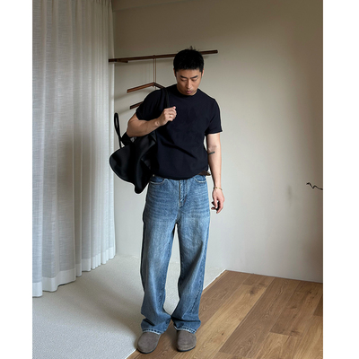 STS土耳其棉水洗复古直筒牛仔裤