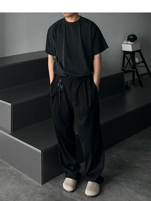 STS捏线立体剪裁西裤长裤