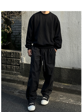 【STS】Wrinkle Pants轻便皱感飘逸贴袋宽松直筒百搭简约高级长裤