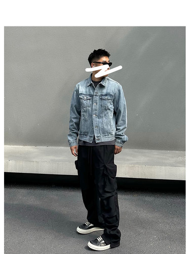 STS复古短宽廓形牛仔夹克