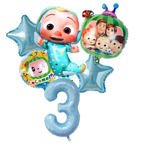 cocomelon主题派对生日装饰气球