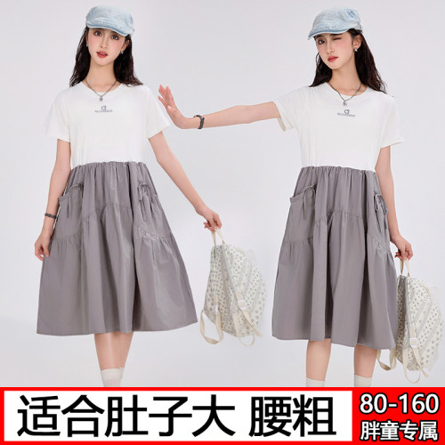 胖女童加肥加大连衣裙80-160斤