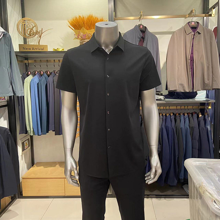 凯迪东尼凯文莱德男装正品夏季新款翻领开衫休闲短袖男衬衫NX4821