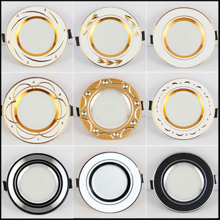 LED筒灯天花灯嵌入式家用5W三色变光客厅过道吊顶洞灯猫眼灯射灯