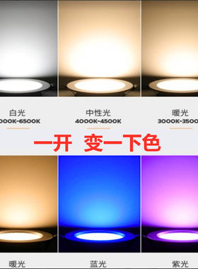 led套餐5瓦变光客厅过道猫眼筒灯