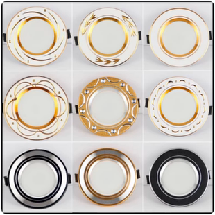 筒灯LED天花灯嵌入式 家用5瓦三色变光客厅过道吊顶洞灯猫眼灯射灯