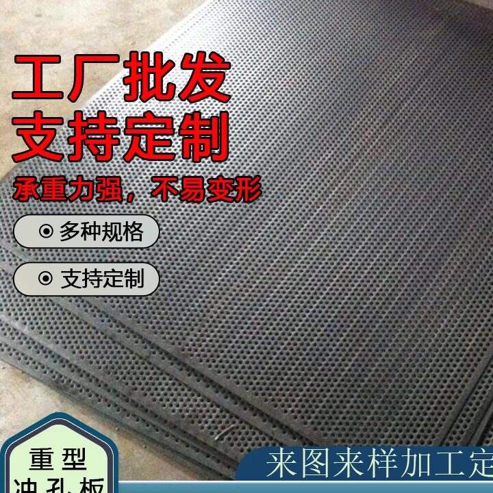 定制锰钢冲孔网筛板震动筛板矿山圆孔板铁板喷砂洞洞孔板过滤板