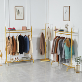 男女装 服装 店挂衣杆展示架落地式 店货架专用挂衣架组合铁艺中岛架