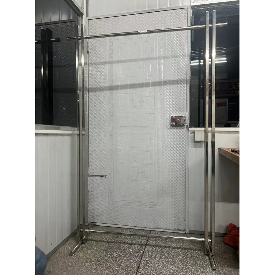 定制服装店展示架加厚不锈钢中岛架落地挂衣架可移动女装店陈列架