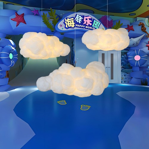 儿童云朵灯幼儿园吊灯游乐场棉花