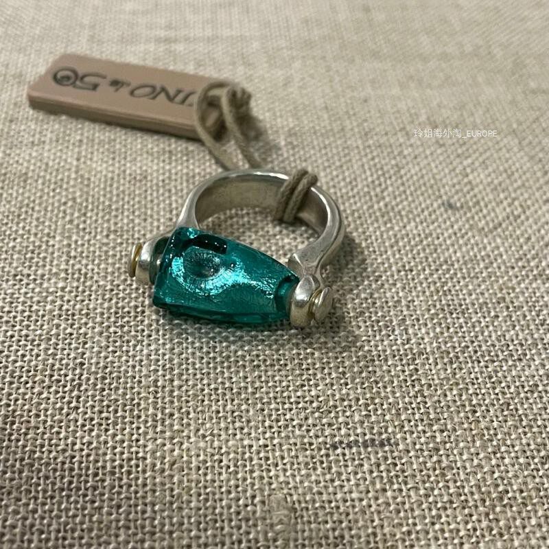 绝版国/现西班牙UNOde50 个性戒指 手工转运珠天然纹理不规则正品